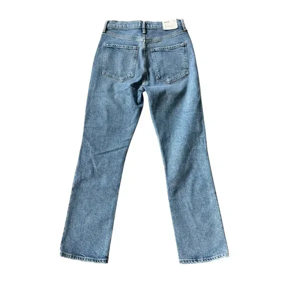 NEW AGOLDE Riley Straight Crop Jeans Distressed - Picture 3 of 11